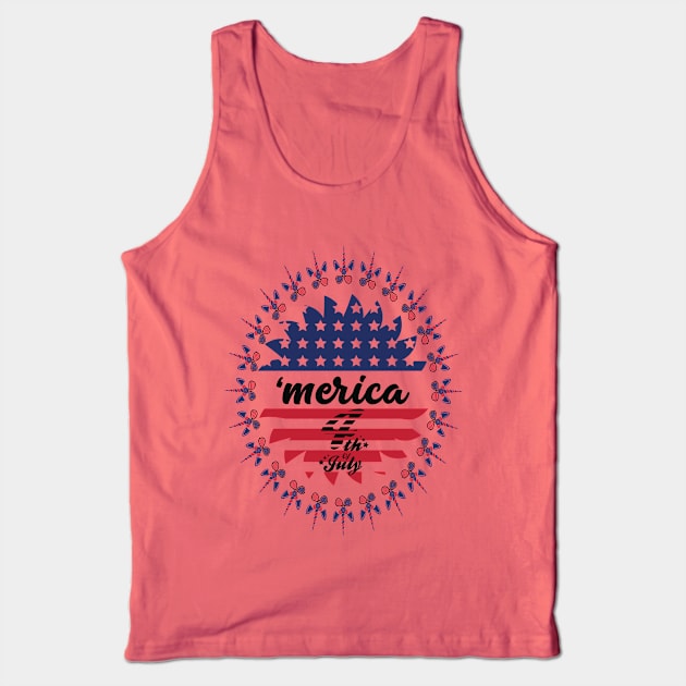 Unicorn America 4th Of July Tank Top by stadia-60-west